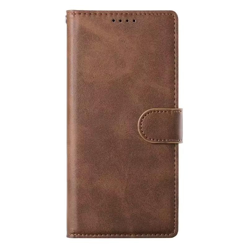 Samsung S25 Ultra - Classic Leather Wallet - Brown