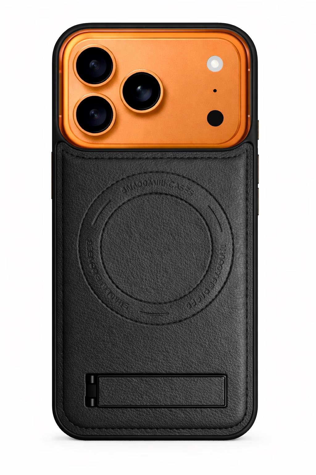 iPhone 17 Pro - LeatherStand MagCase - Black