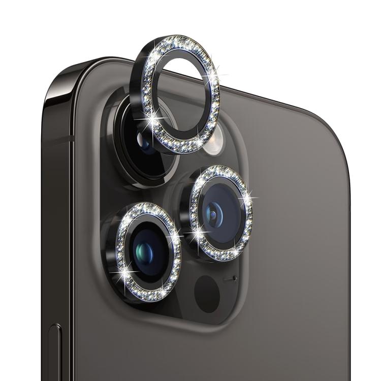 iPhone 14 Pro/14 Pro Max - Bling Camera Glass  - Black