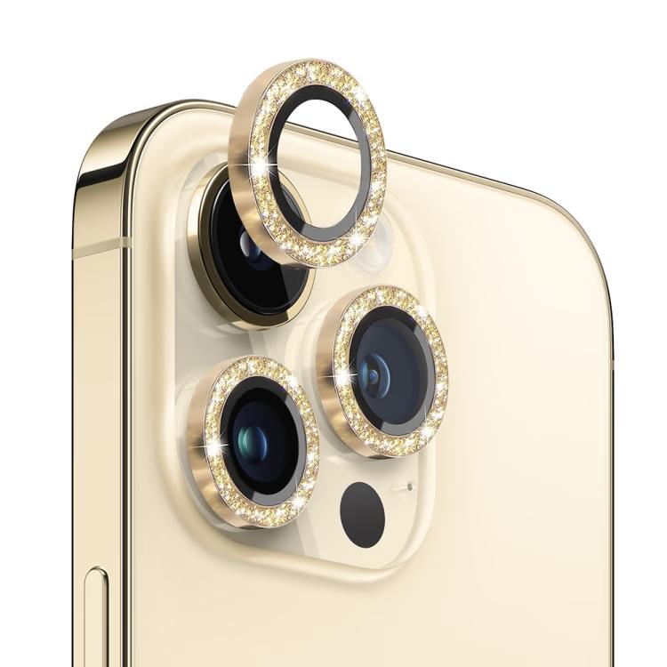 iPhone 14 Pro/14 Pro Max - Bling Camera Glass  - Gold