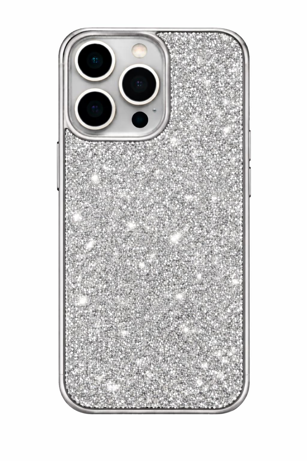 iPhone 15 Pro Max - Stone Diamond Case - Silver