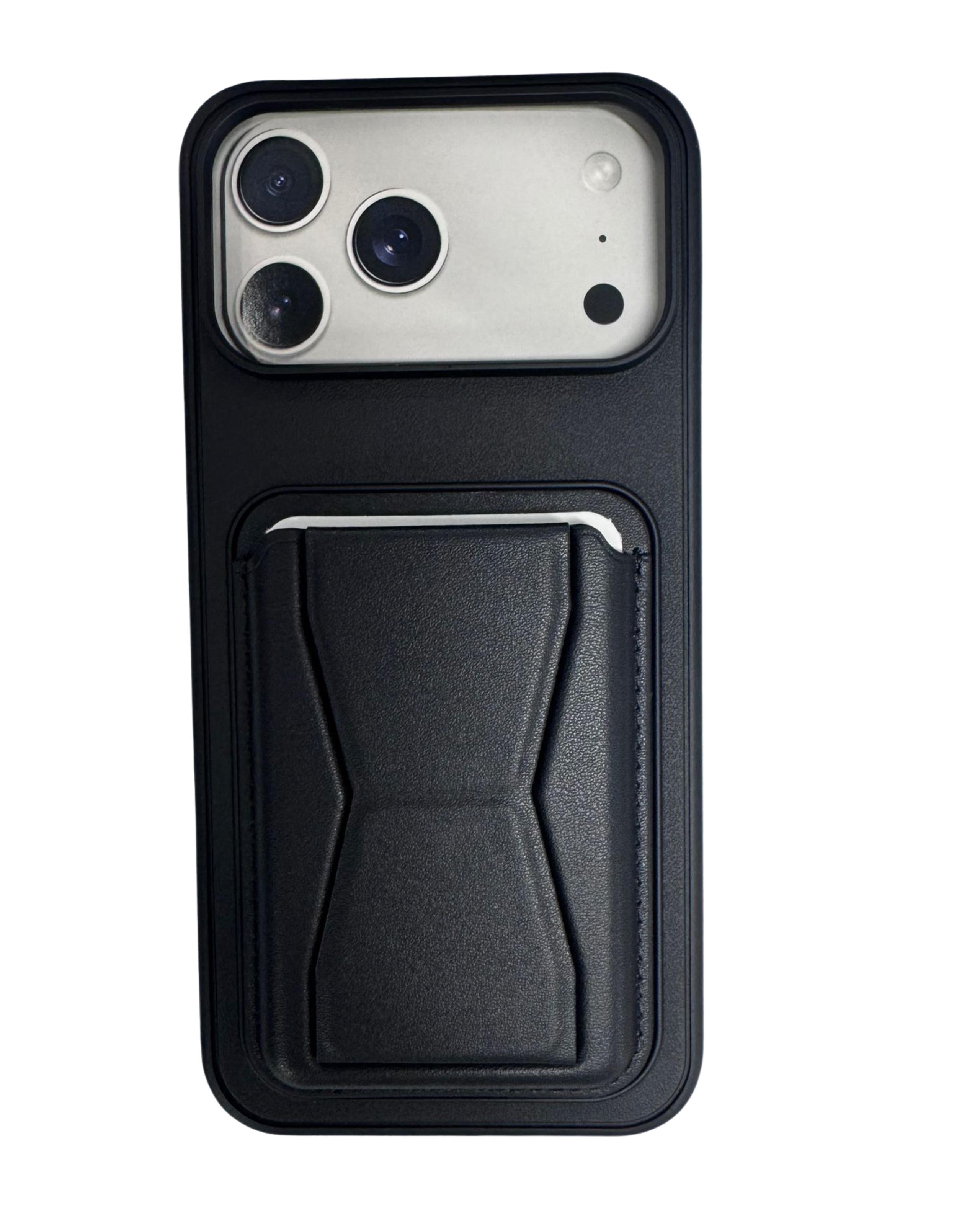 iPhone 17 Pro Max - GeoCard Stand Case - Black