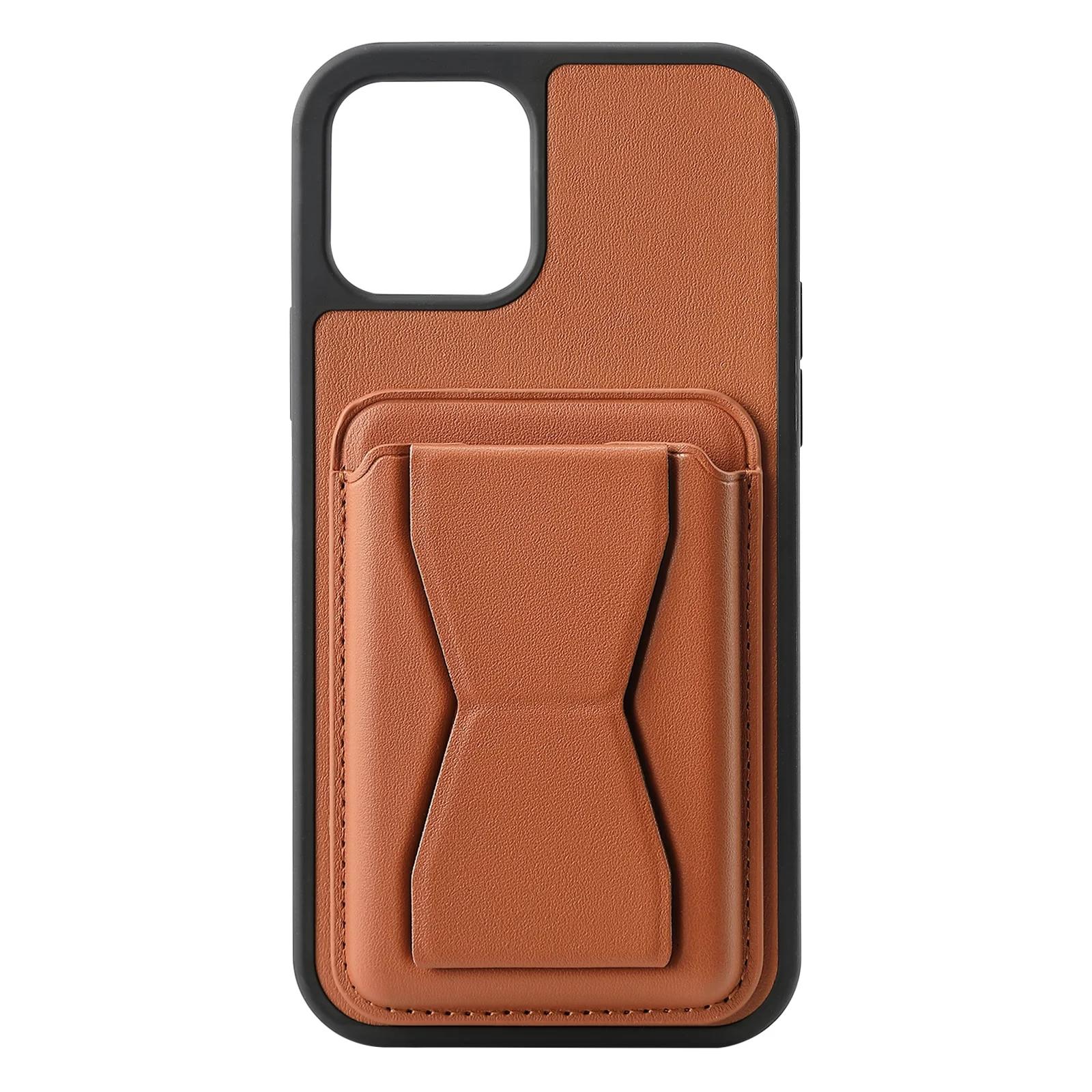 iPhone 14 Pro - GeoCard Stand Case - Brown