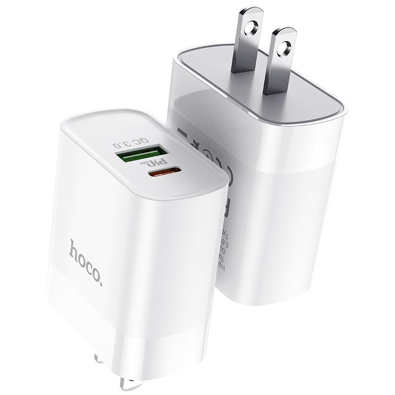 Hoco C80 - Type-C + USB (Only Charging Cube) - 2OW