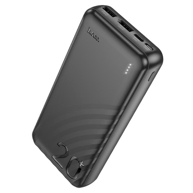 HOCO Power Bank - 20000 mAh - J123A - Black