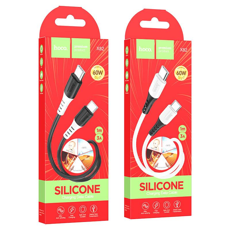 HOCO - X82- C to C - 60W Rapid Charging Cable - White