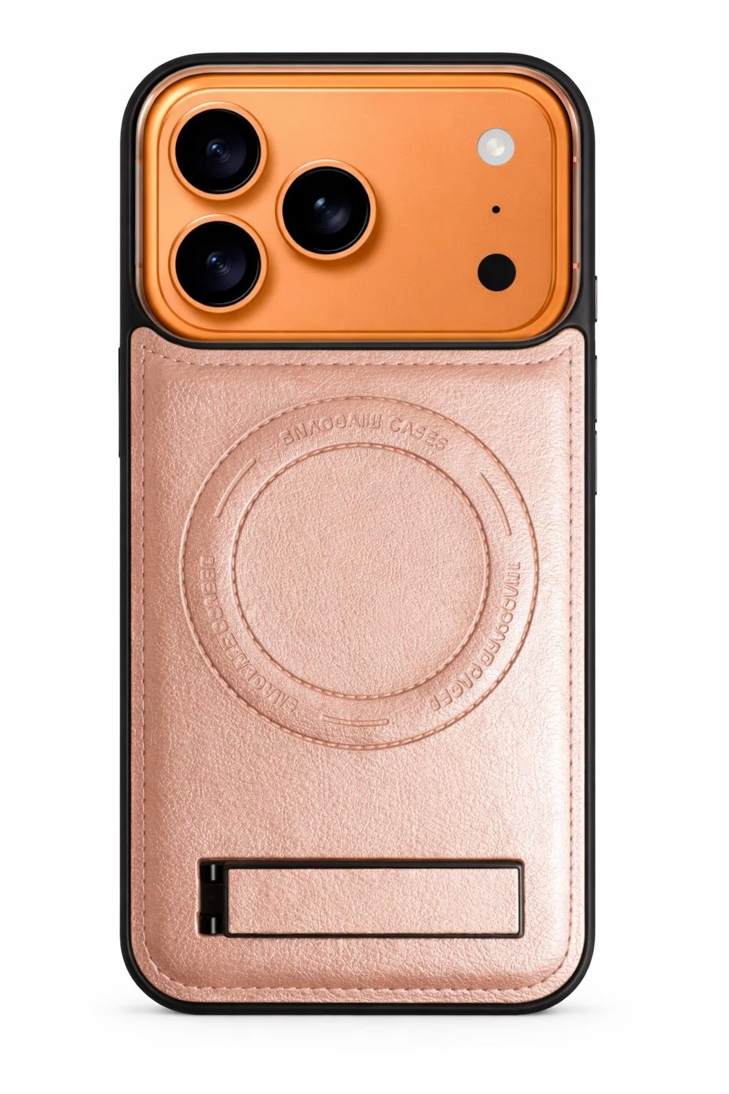 iPhone 17 Pro Max - LeatherStand MagCase - Rose Gold