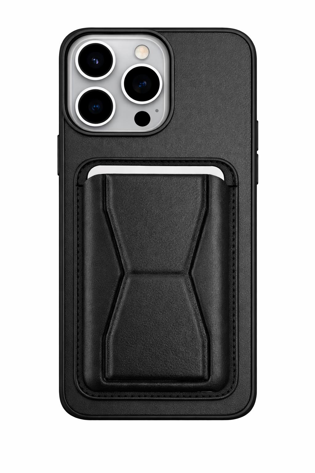 iPhone 12/12 Pro - GeoCard Stand Case - Black