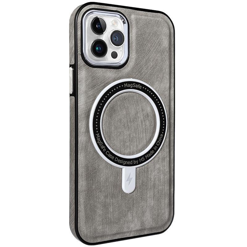 iPhone 15 Pro Max - MagSafe Suede Case - Natural (Grey)