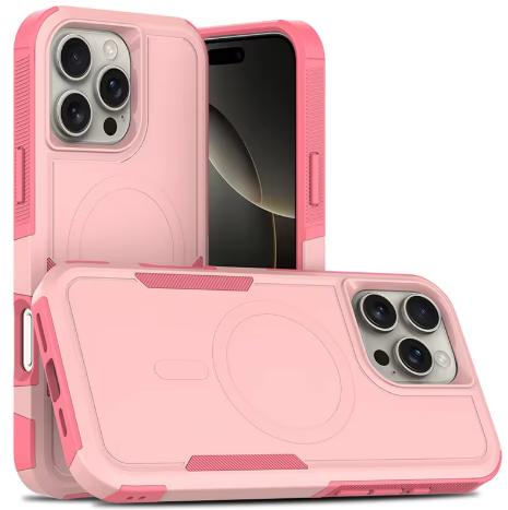 iPhone 15 - MagSafe Defense Compact - Baby Pink