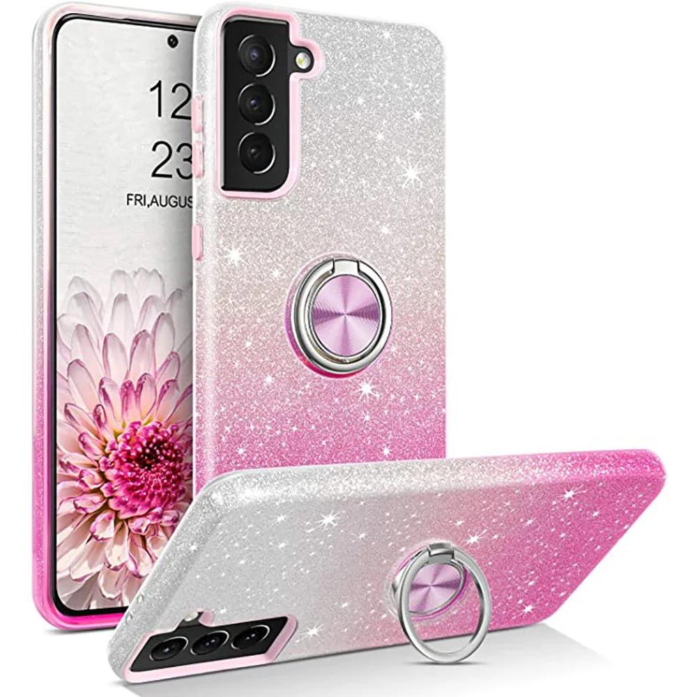 Samsung A05 - Fusion Chrome Ring Case - Pink
